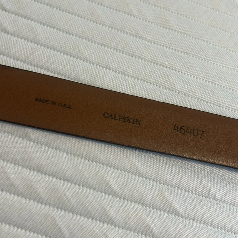 Allen Edmonds Brown Textured Calfskin Belt